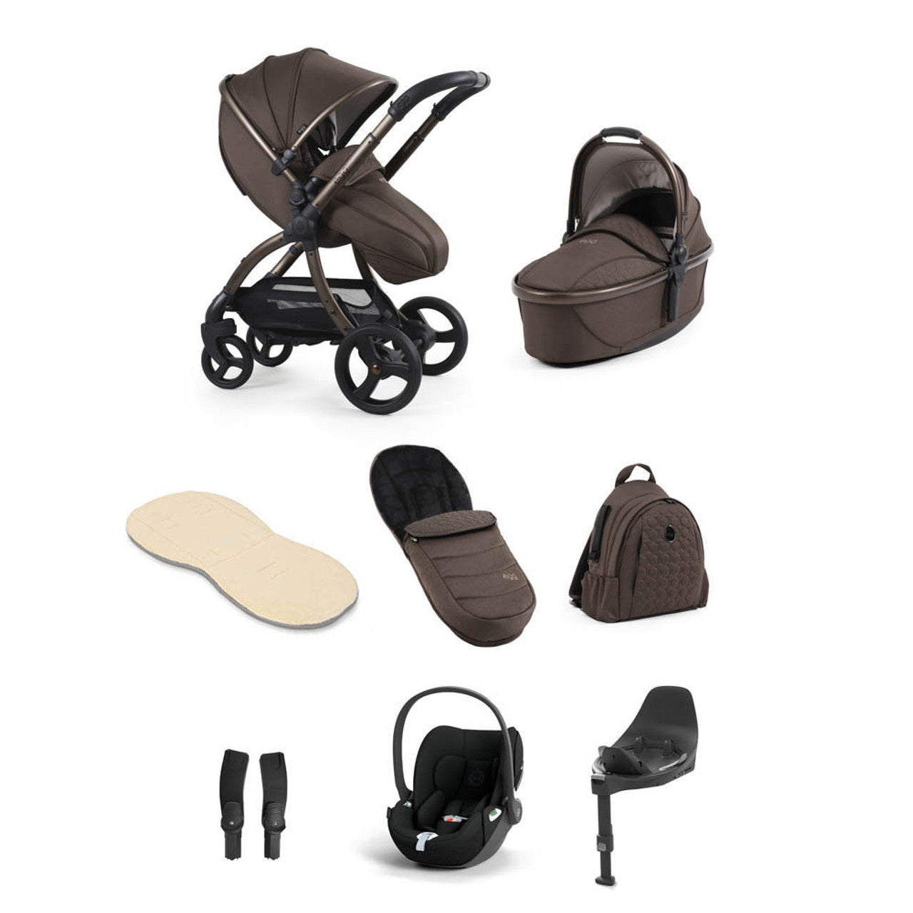 Egg® 3 Luxury Cloud T i-Size Travel System Bundle - Chocolate Velvet