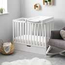 Obaby Bantam Space Saver Cot & Cot Top Changer - White -  | For Your Little One