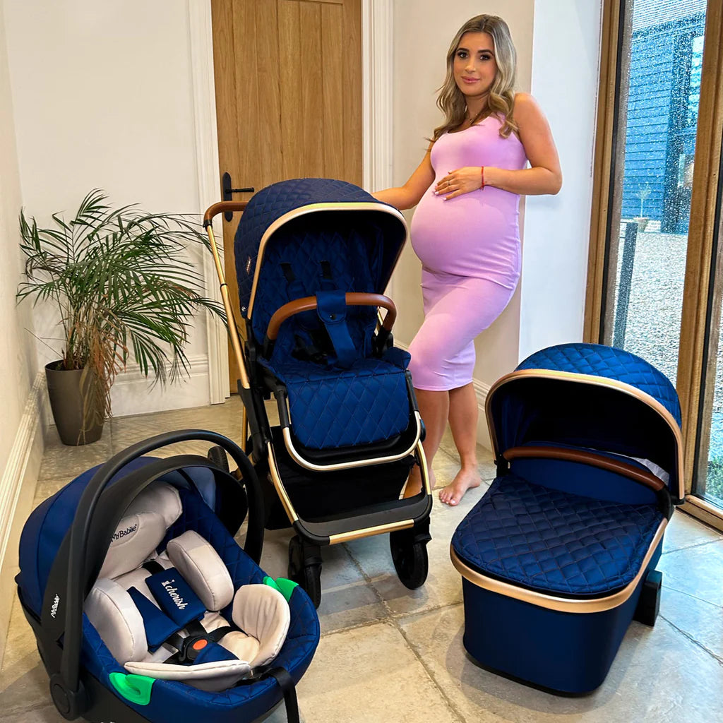 My Babiie MB500i 3-in-1 Travel System with i-Size Car Seat - Dani Dyer Opal Blue -  | For Your Little One