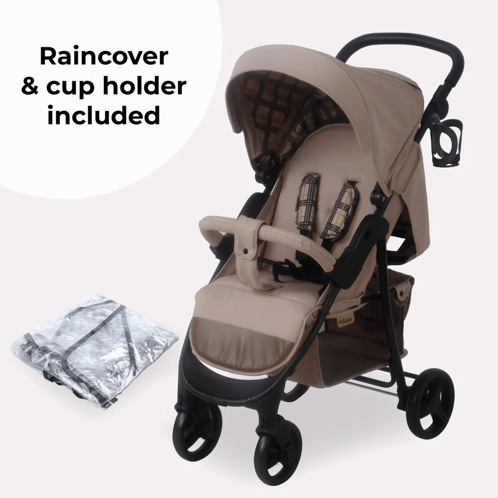 My Babiie MB30 Dani Dyer Taupe Plaid Pushchair - For Your Little One