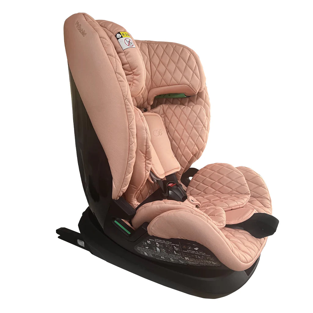 My Babiie MBCS123 i-Size (76-150cm) Car Seat - Billie Faiers Quilted Blush -  | For Your Little One