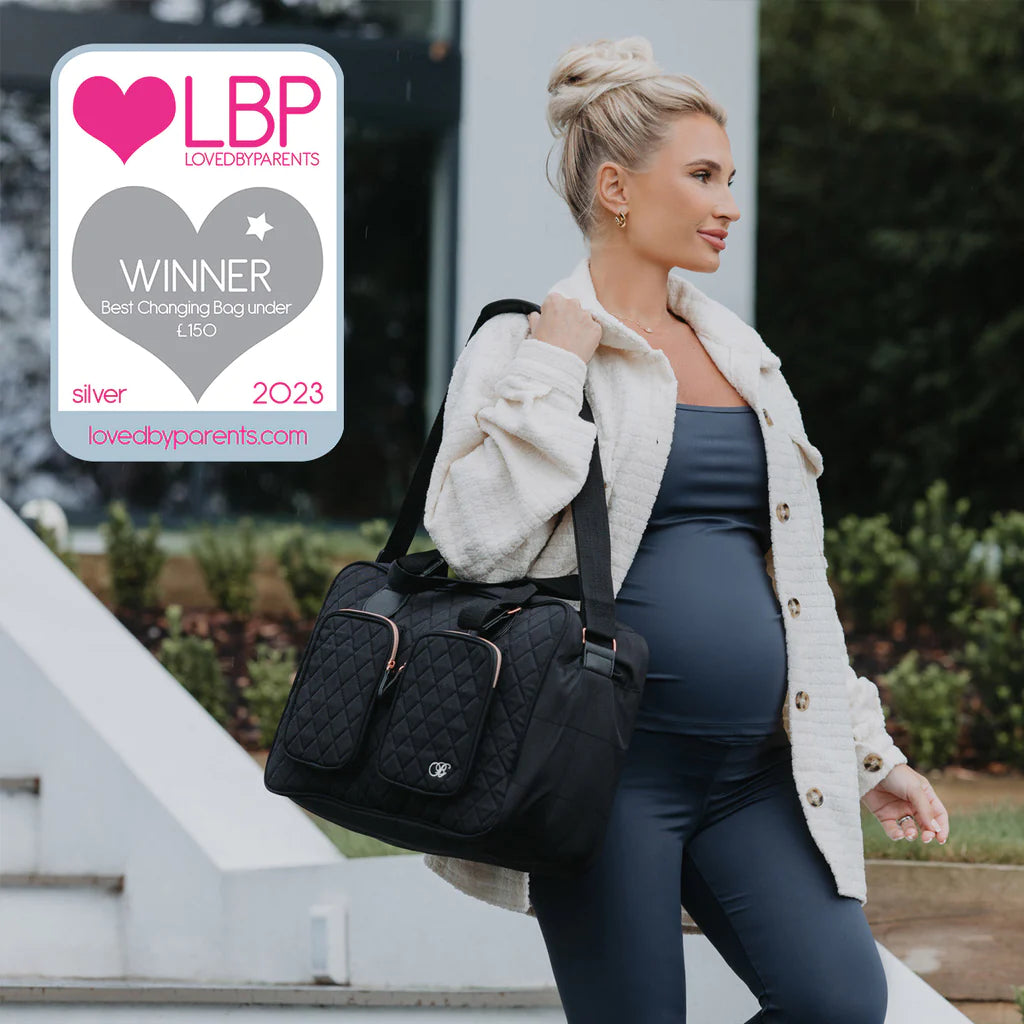 My Babiie Billie Faiers Black Quilted Deluxe Baby Changing Bag -  | For Your Little One