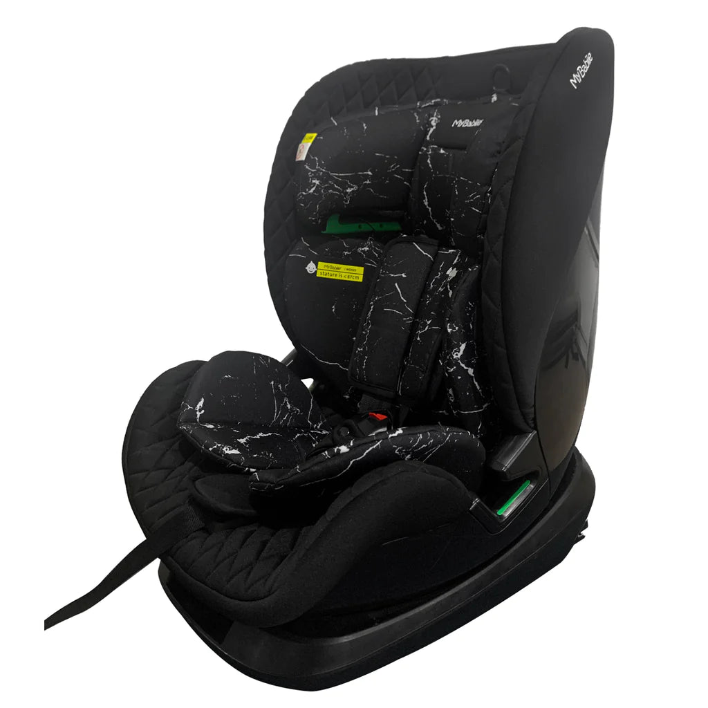 My Babiie MBCS123 i-Size (76-150cm) Car Seat - Samantha Faiers Black Marble -  | For Your Little One