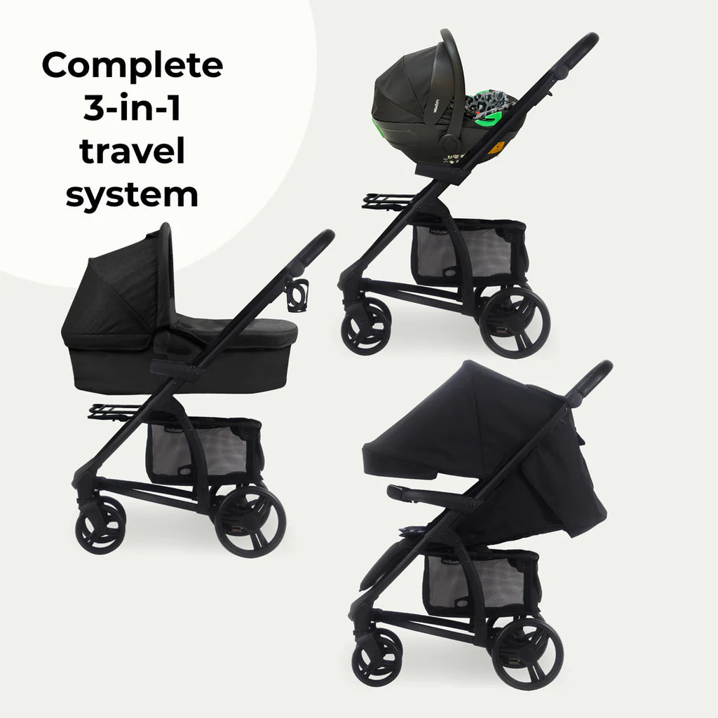 My Babiie MB200i 3-in-1 Travel System with i-Size Car Seat - Dani Dyer Black Leopard - For Your Little One