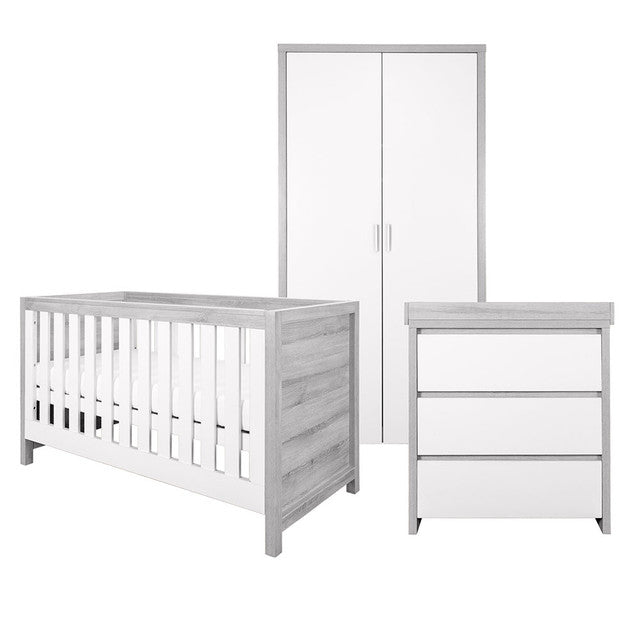 Tutti Bambini Modena 3 Piece Room Set - Grey Ash / White - For Your Little One