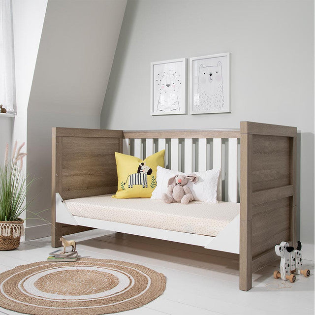 Tutti Bambini Modena Cot Bed - Oak / White - For Your Little One