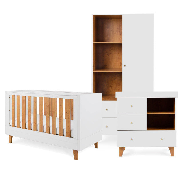 Tutti Bambini Como 3 Piece Room Set - White / Rosewood - For Your Little One