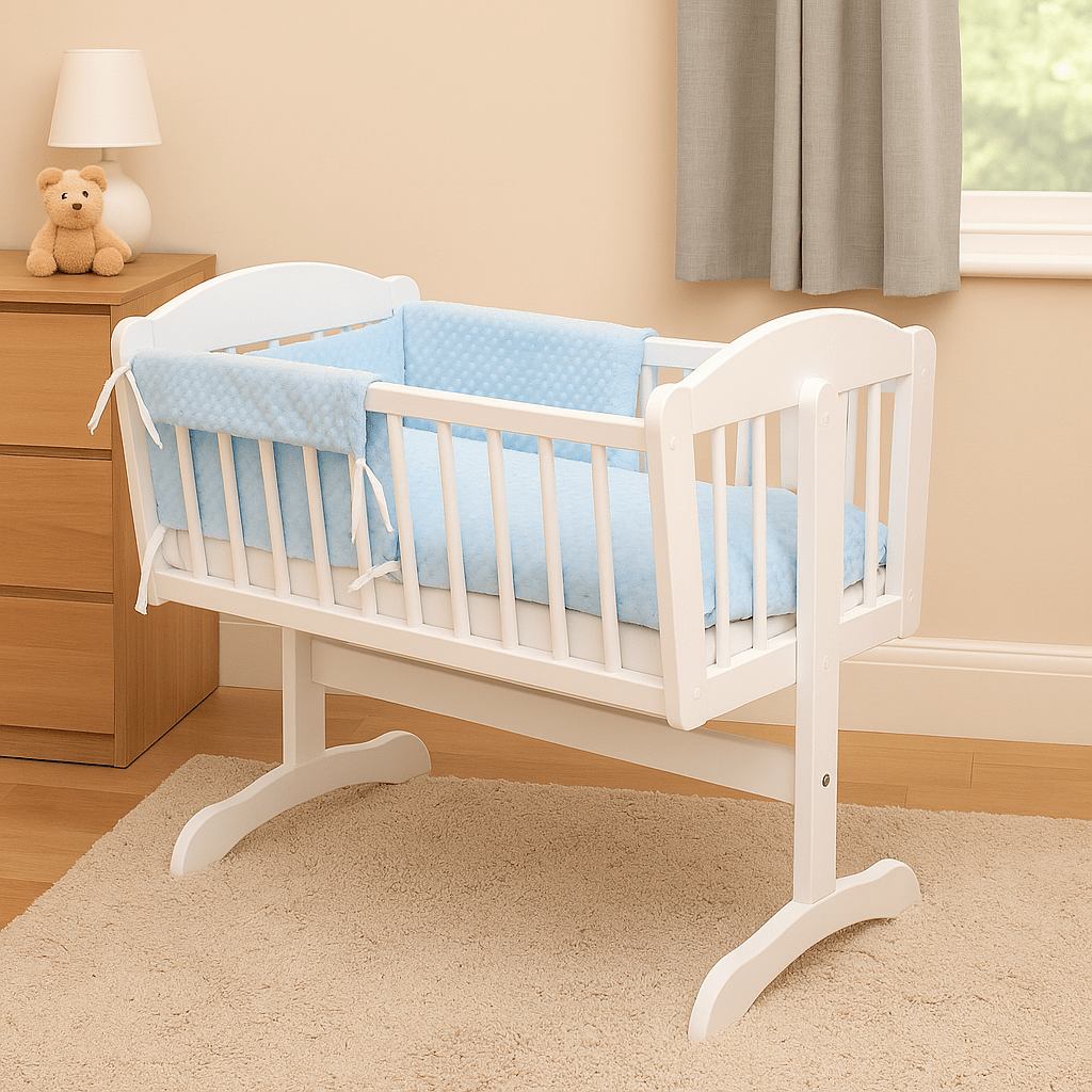 2pc Dimple Crib/Cradle Quilt & Bumper Bedding Set - For Your Little One