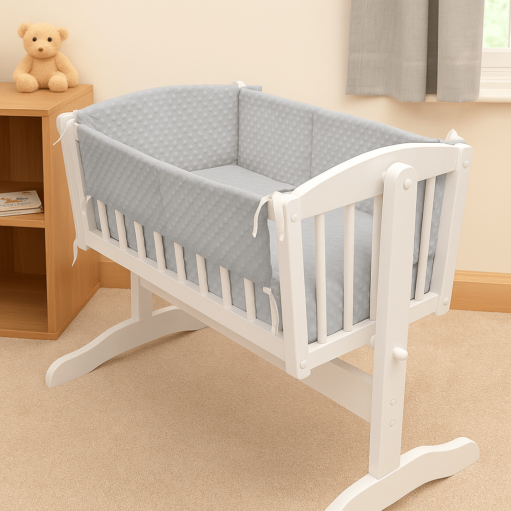2pc Dimple Crib/Cradle Quilt & Bumper Bedding Set - For Your Little One