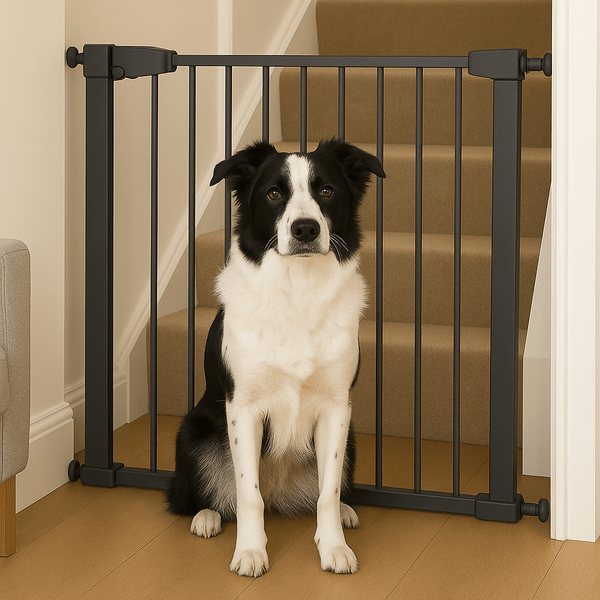 2x FYLO Baby Safety Stair Gate Pressure Fit Extra Wide - Grey - For Your Little One