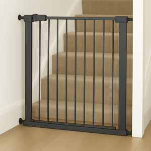 2x FYLO Baby Safety Stair Gate Pressure Fit Extra Wide - Grey - For Your Little One
