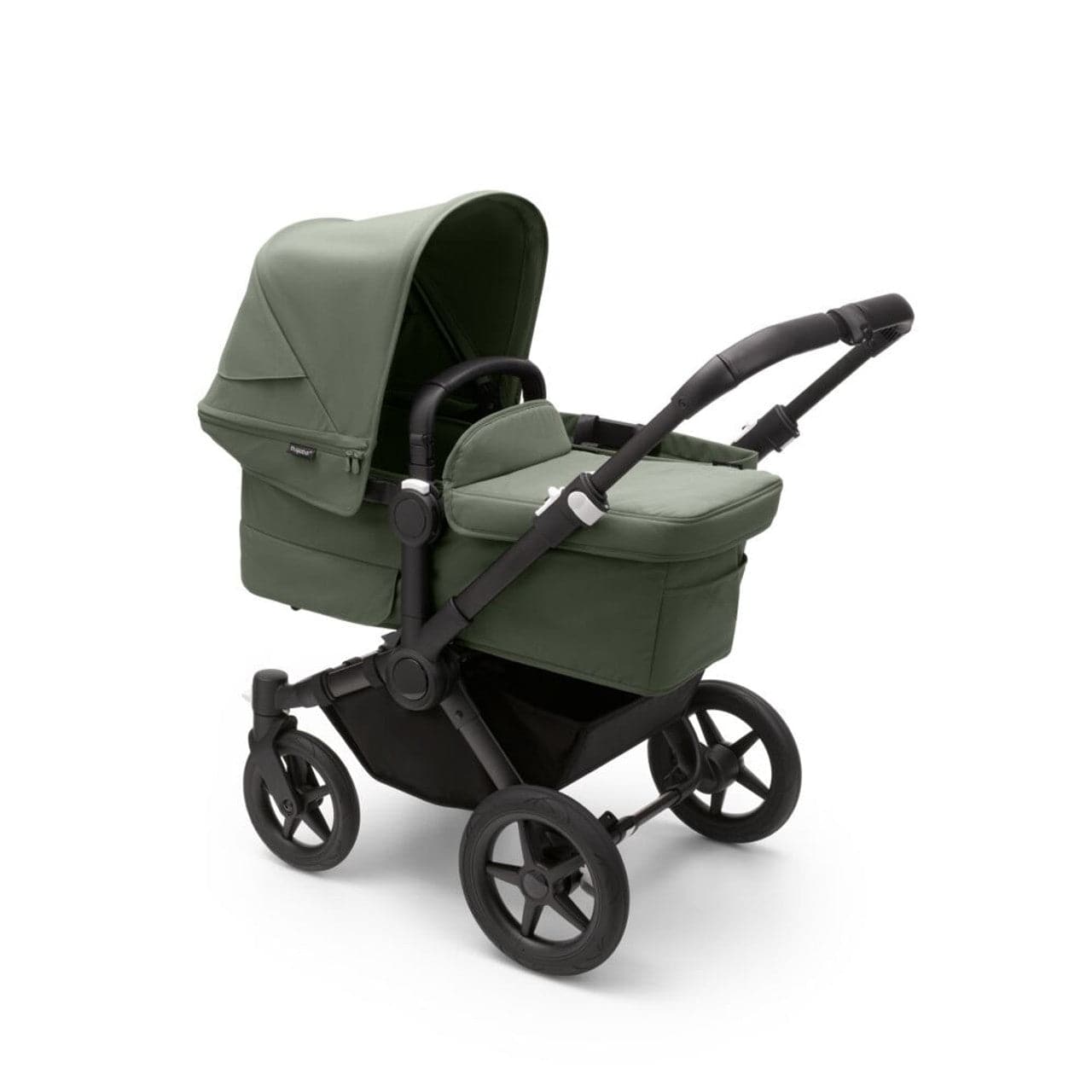 Bugaboo Donkey 5 Twin Complete Travel System + Turtle Air - Black/Forest Green - For Your Little One