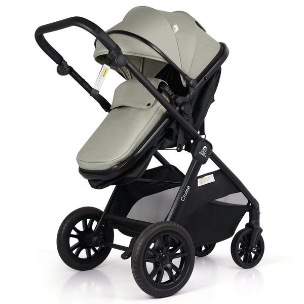For Your Little One Cruise 3 In 1 Travel System With Car Seat - Pebble Sage (Free Cupholder And Seat Liner Included!)