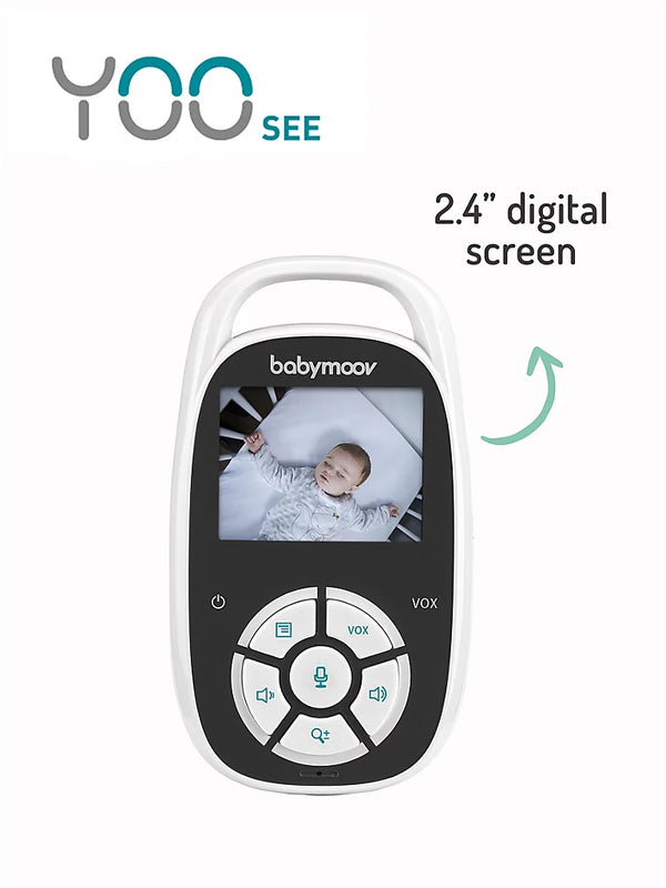 Babymoov parent monitor with 2.4-inch digital screen and control buttons