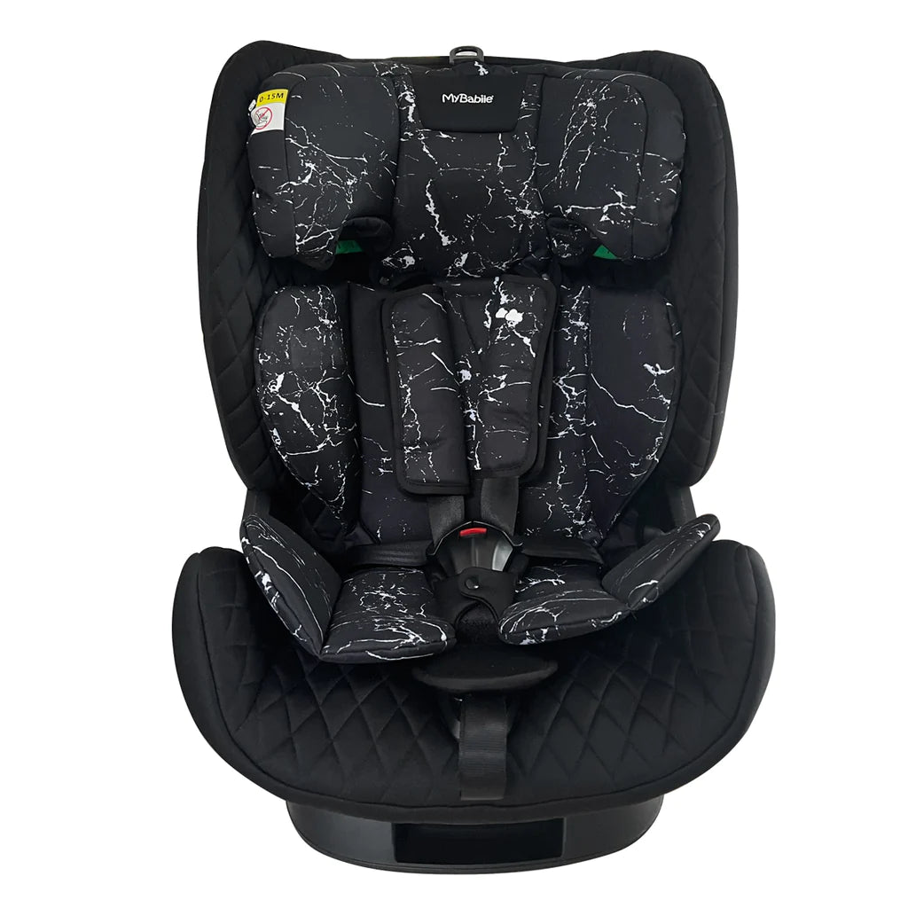 My Babiie MBCS123 i-Size (76-150cm) Car Seat - Samantha Faiers Black Marble   