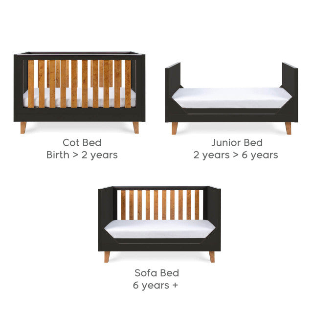 Tutti Bambini Como 3 Piece Room Set - Slate Grey / Rosewood -  | For Your Little One