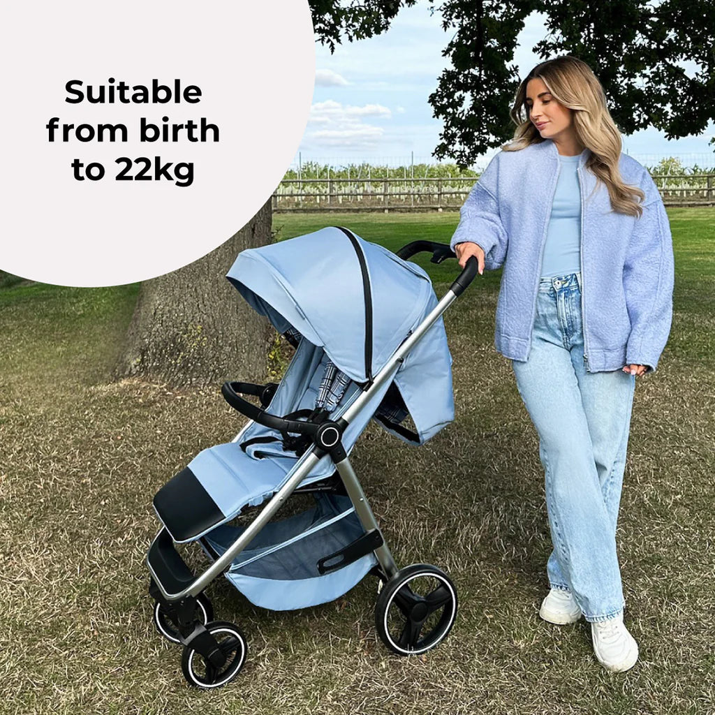 My Babiie MB160 Pushchair - Dani Dyer Blue Plaid   