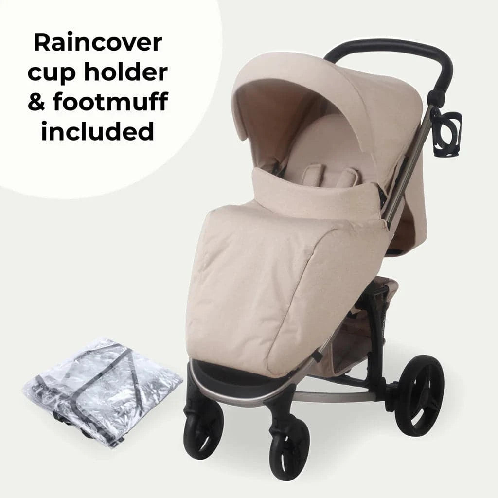 My Babiie MB200i 3-in-1 Travel System with i-Size Car Seat - Billie Faiers Oatmeal -  | For Your Little One