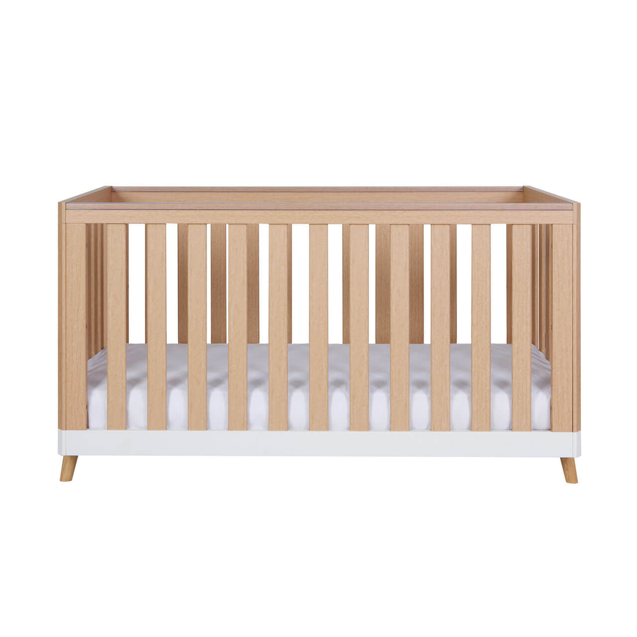 Tutti Bambini Hygge Cot Bed - White/Light Oak - For Your Little One