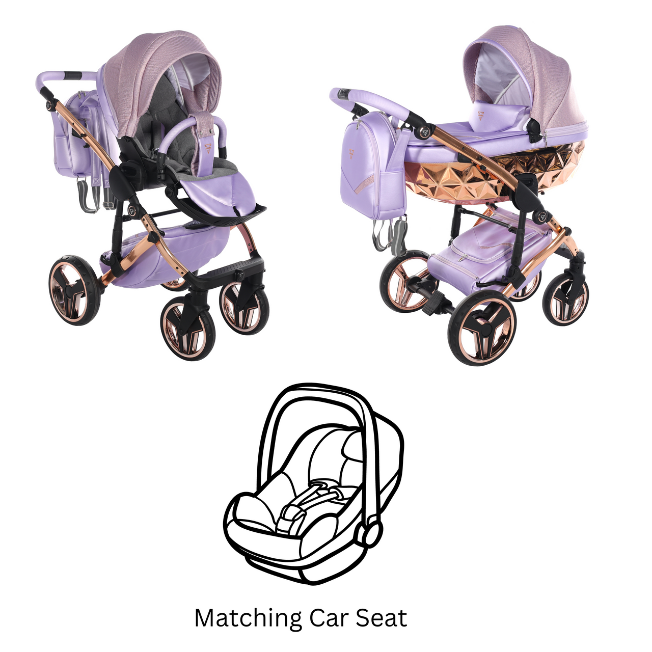 Rose gold stroller travel system sales