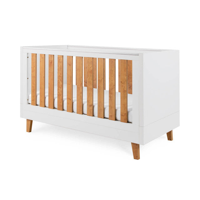 Tutti Bambini Como Cot Bed - White / Rosewood   