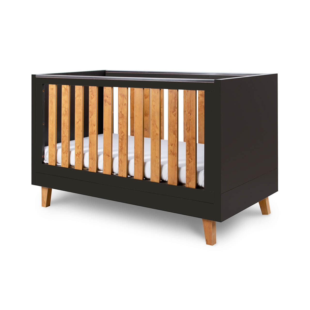 Tutti Bambini Como Cot Bed - Slate Grey / Rosewood -  | For Your Little One