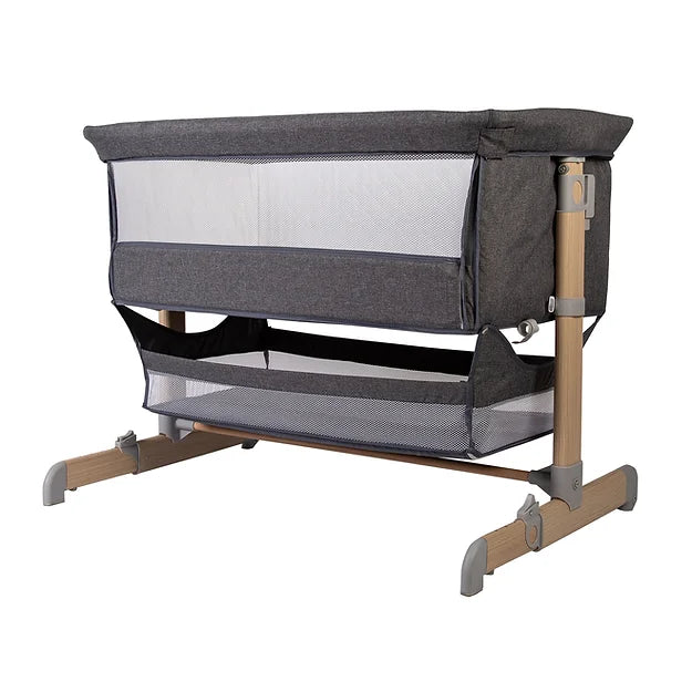 Red Kite Una Bedside Crib/Co Sleeper - Grey   