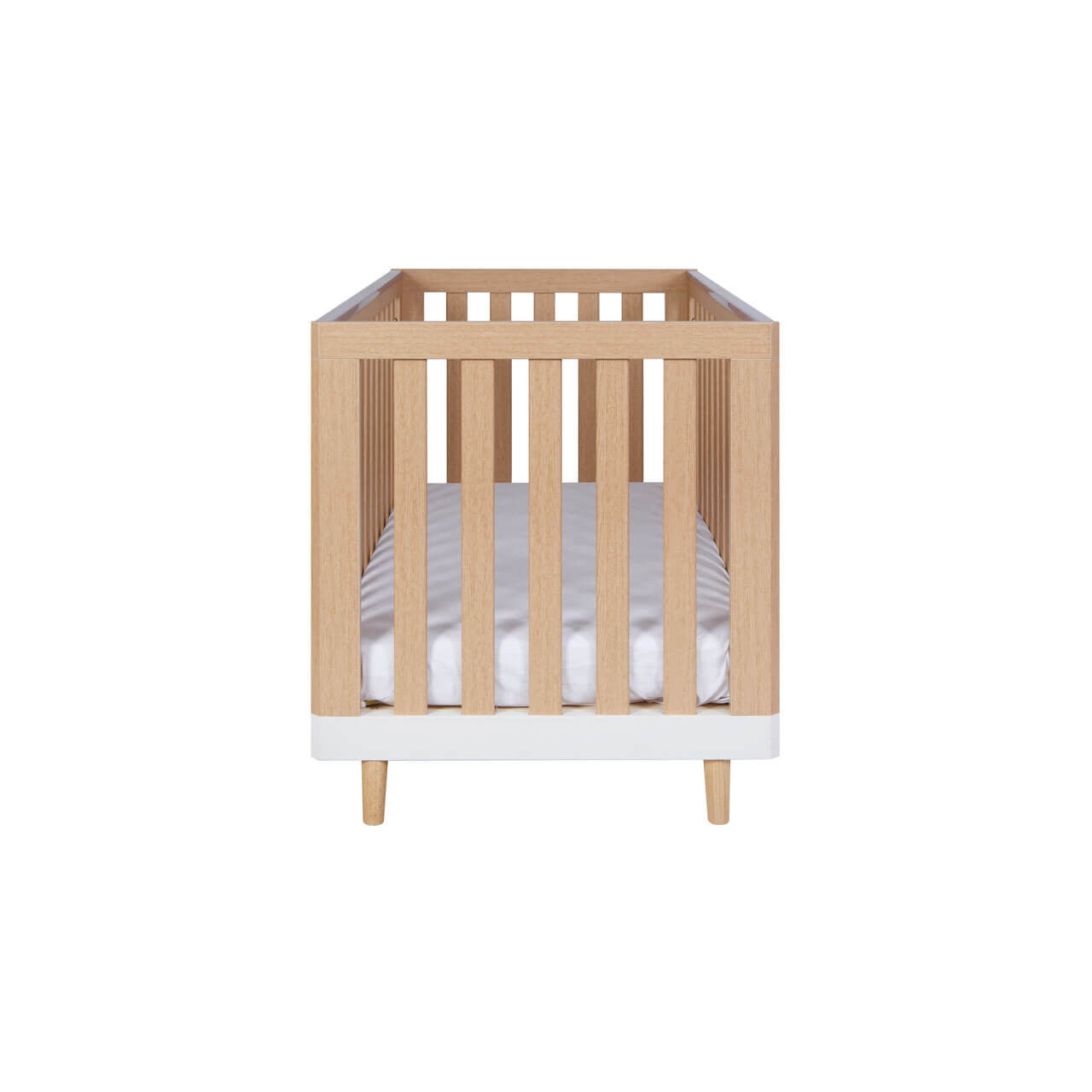 Tutti Bambini Hygge Cot Bed - White/Light Oak - For Your Little One