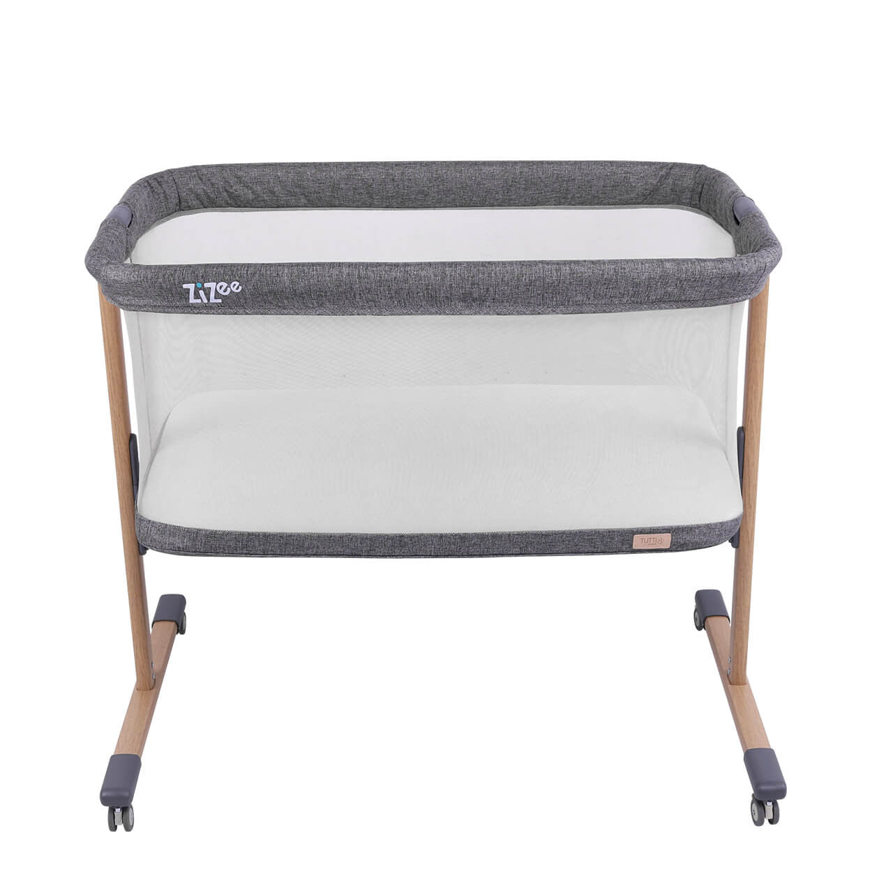 Tutti Bambini Zizee® Breathable Rocking Crib Bundle - Oak and Charcoal -  | For Your Little One