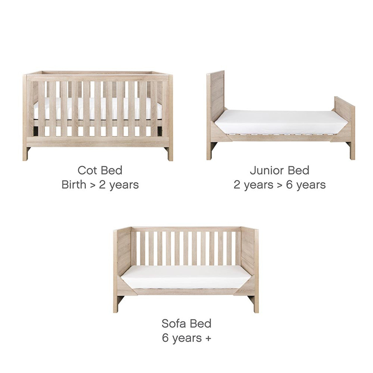 Tutti Bambini Modena 3 Piece Room Set - Oak -  | For Your Little One