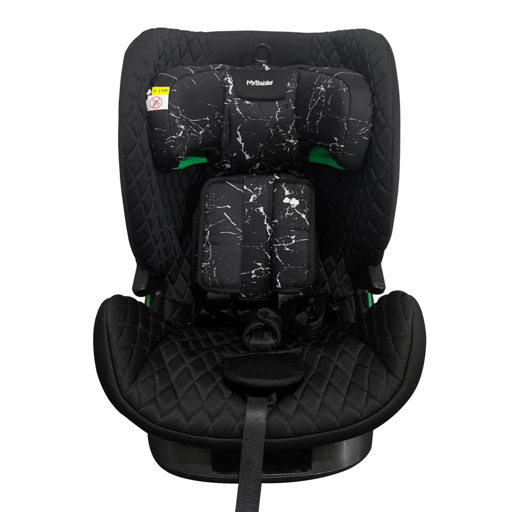 My Babiie MBCS123 i-Size (76-150cm) Car Seat - Samantha Faiers Black Marble   