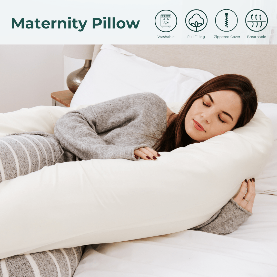 6 Ft Maternity Pillow And Case - Cream - For Your Little One