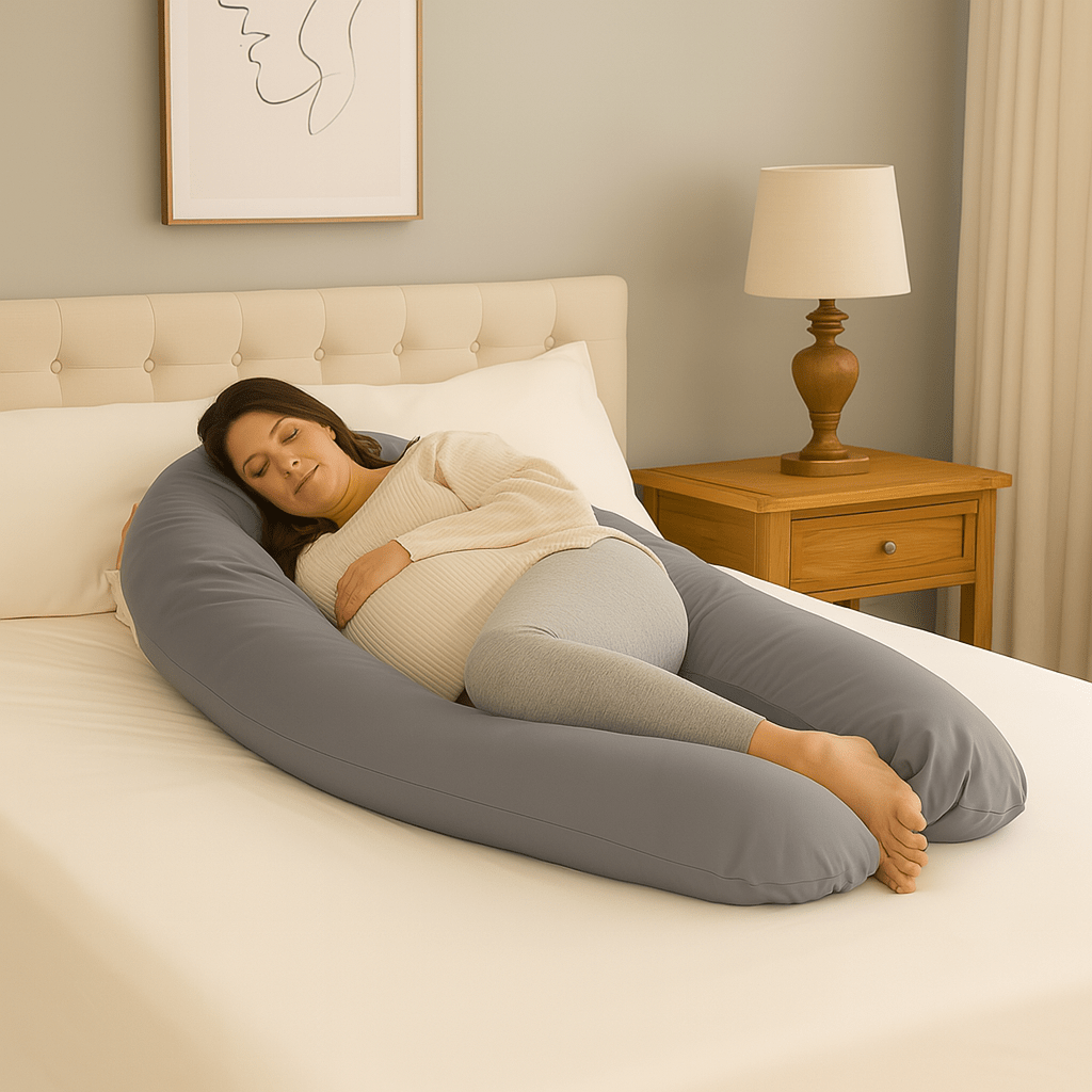 6 Ft Maternity Pillow And Case - Grey - For Your Little One