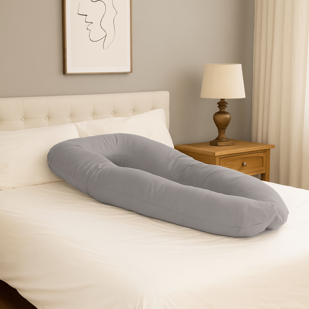 6 Ft Maternity Pillow And Case - Grey - For Your Little One