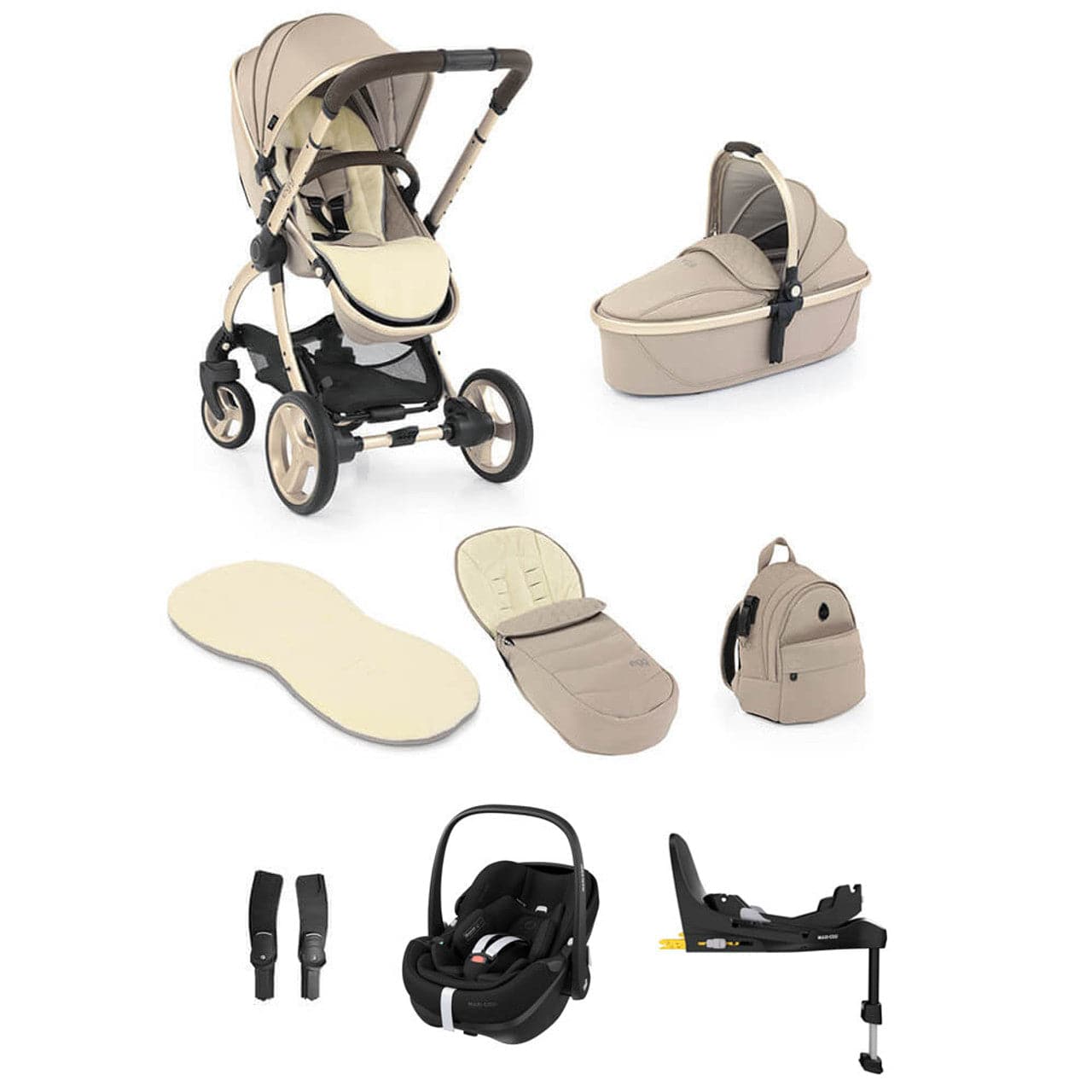 Egg® 2 Luxury Pebble 360 Pro i-Size Travel System Bundle - Feather - For Your Little One