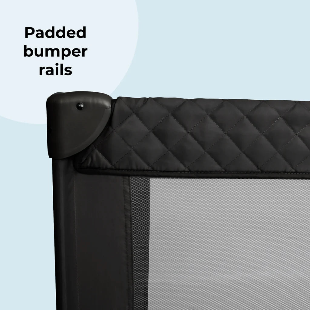 My Babiie Black Quilted Travel Cot -  | For Your Little One