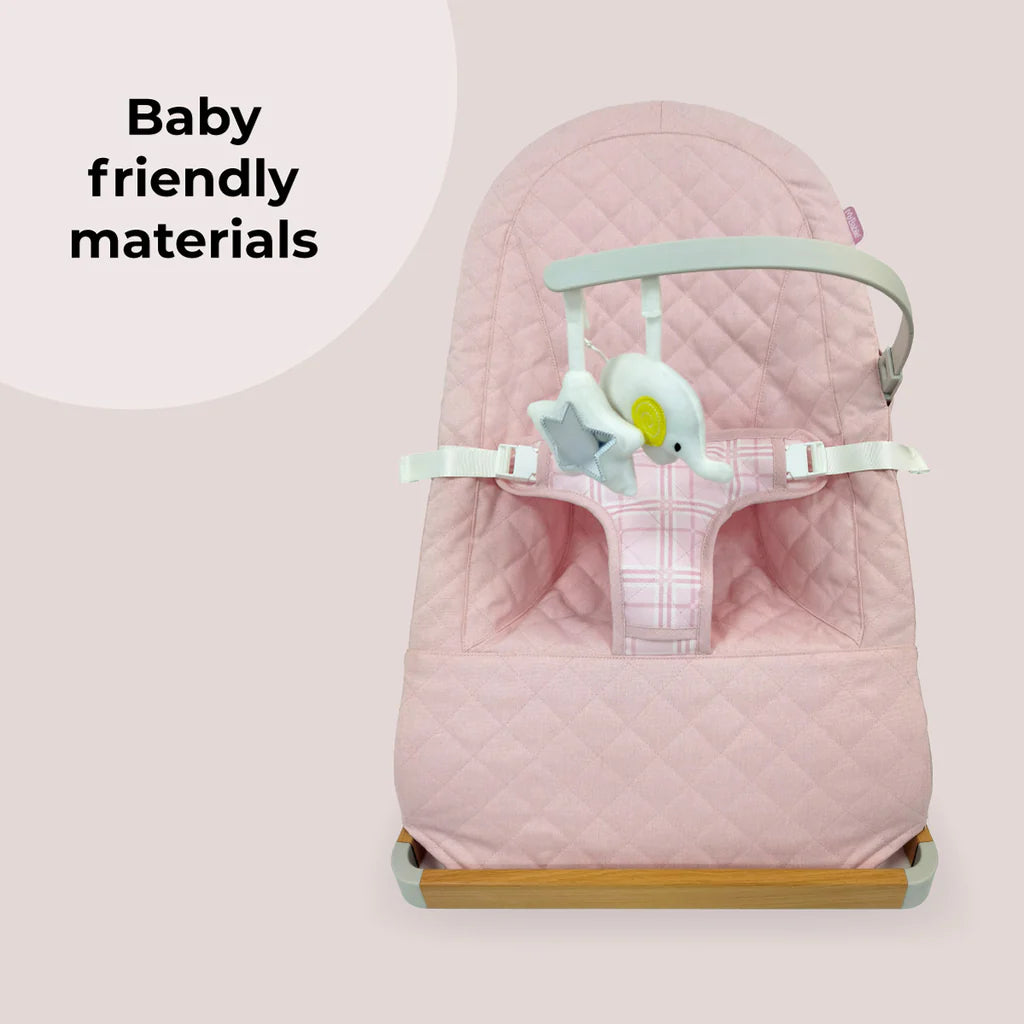Dani Dyer Pink Plaid Baby Bouncer -  | For Your Little One