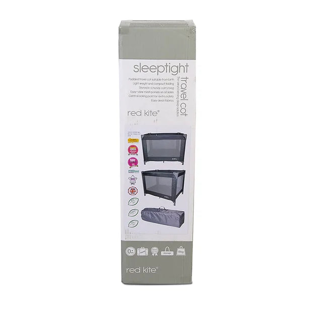 Red Kite Sleeptight Travel Cot - Grey   