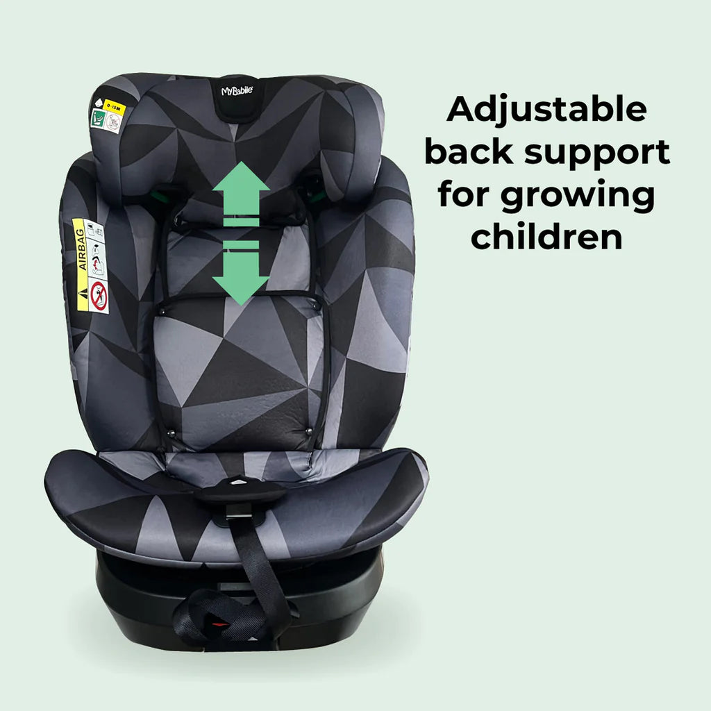 My Babiie MBCSSPIN i-Size (40-150cm) Spin Car Seat - Dani Dyer Black Geo   