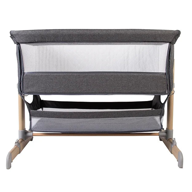 Red Kite Una Bedside Crib/Co Sleeper - Grey   