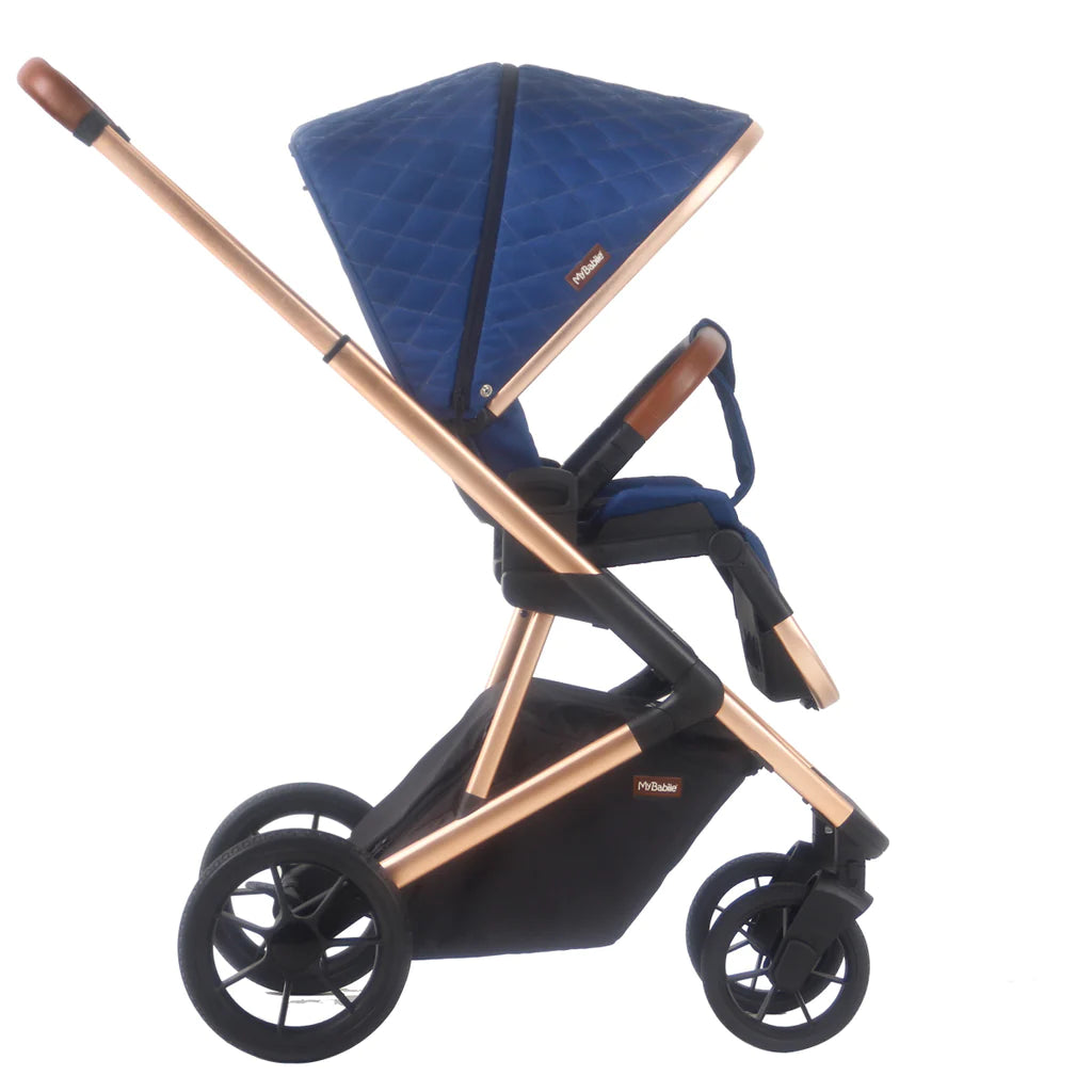 My Babiie MB500i 3-in-1 Travel System with i-Size Car Seat - Dani Dyer Opal Blue -  | For Your Little One