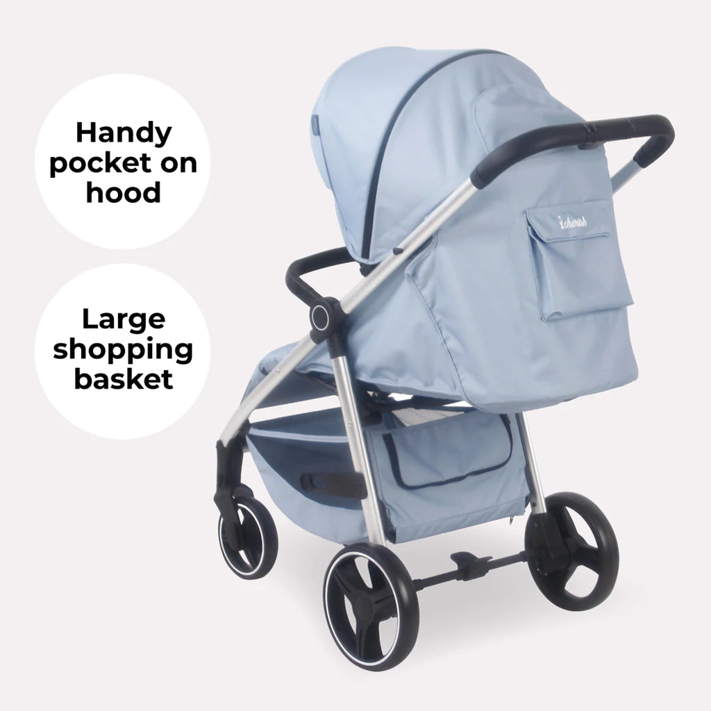 My Babiie MB160 Pushchair - Dani Dyer Blue Plaid   