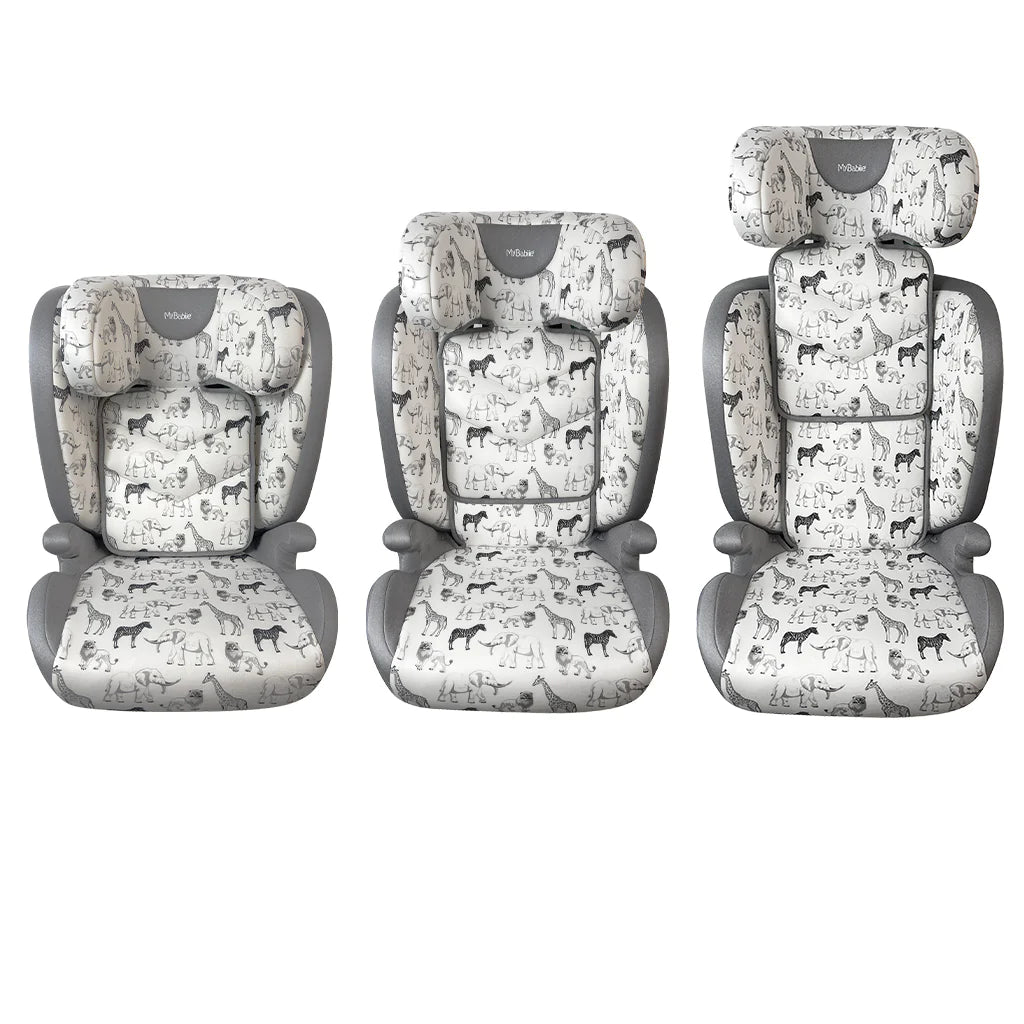 My Babiie MBCS23 i-Size (100-150cm) High Back Booster Car Seat - Samantha Faiers Safari -  | For Your Little One
