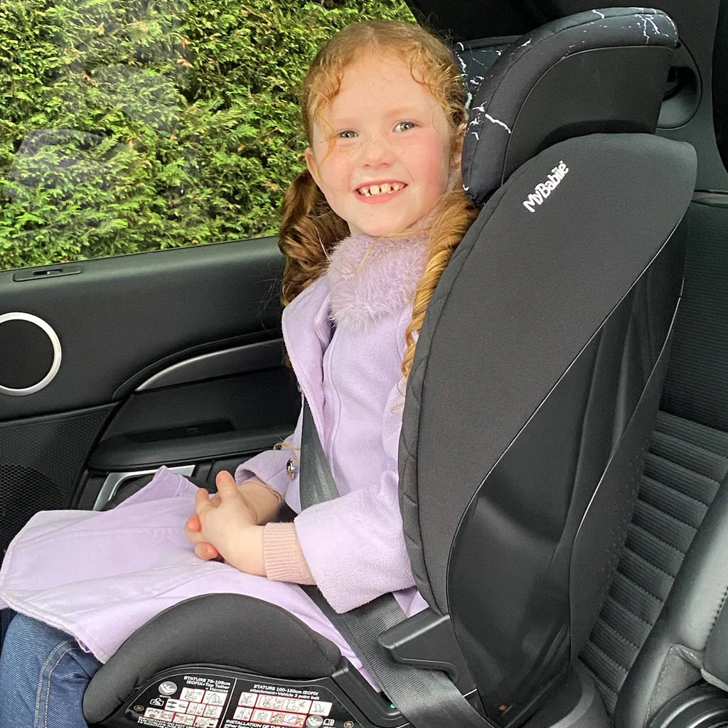 My Babiie MBCS123 i-Size (76-150cm) Car Seat - Samantha Faiers Black Marble   