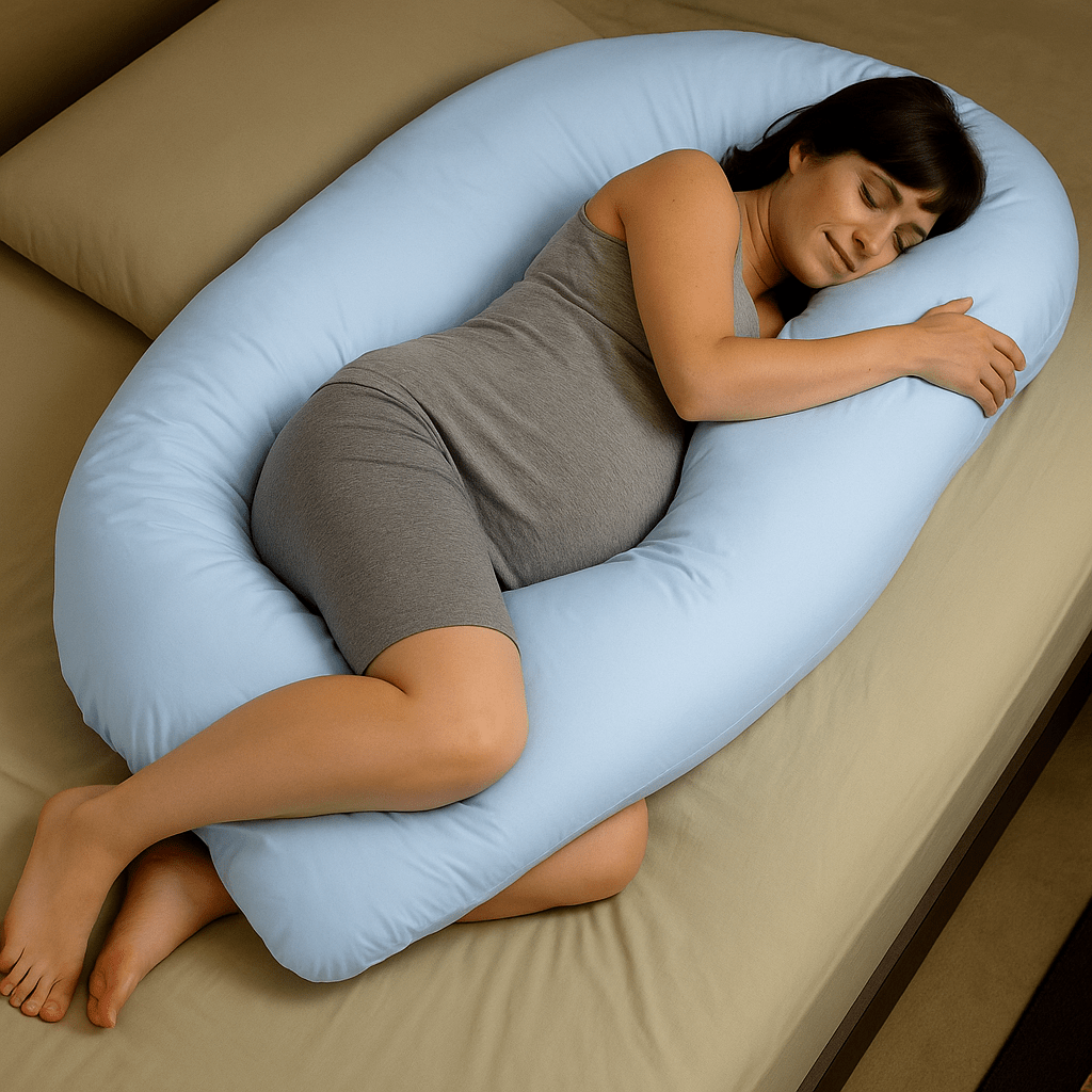9 Ft Maternity Pillow And Case - Light Blue - For Your Little One
