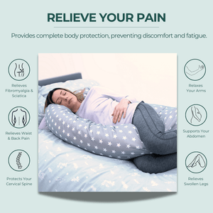 9 Ft Maternity Pillow And Case - Light Blue - For Your Little One