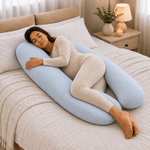 9 Ft Maternity Pillow And Case - Light Blue - For Your Little One