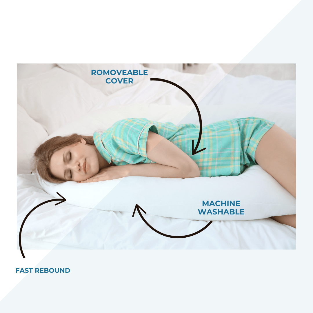 9 Ft Maternity Pillow And Case - Light Blue - For Your Little One