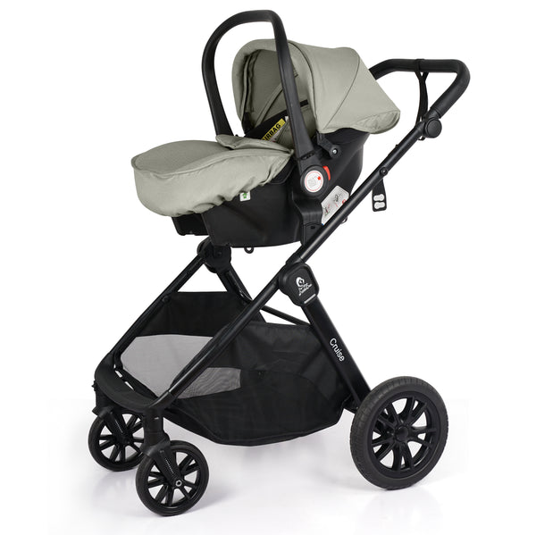 For Your Little One Cruise 3 In 1 Travel System With Car Seat - Pebble Sage (Free Cupholder And Seat Liner Included!)