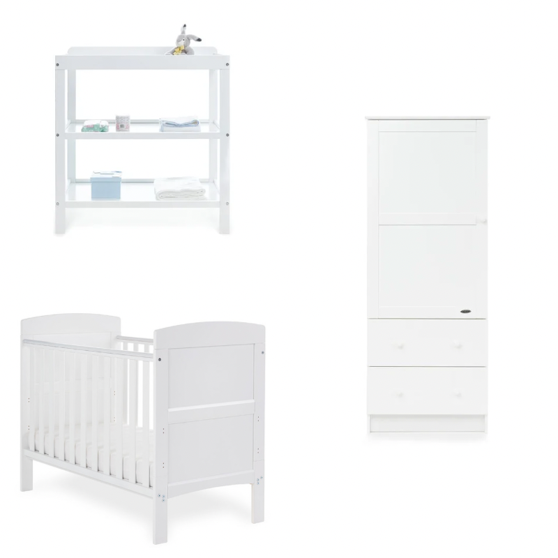 Obaby Grace Mini 3 Piece Room Set - White -  | For Your Little One